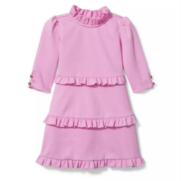 Janie And Jack Ruffle Ponte Dress In‎ Orchid - Picture 1 of 10